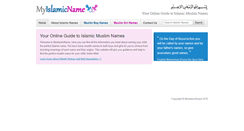 Desktop Screenshot of myislamicname.com